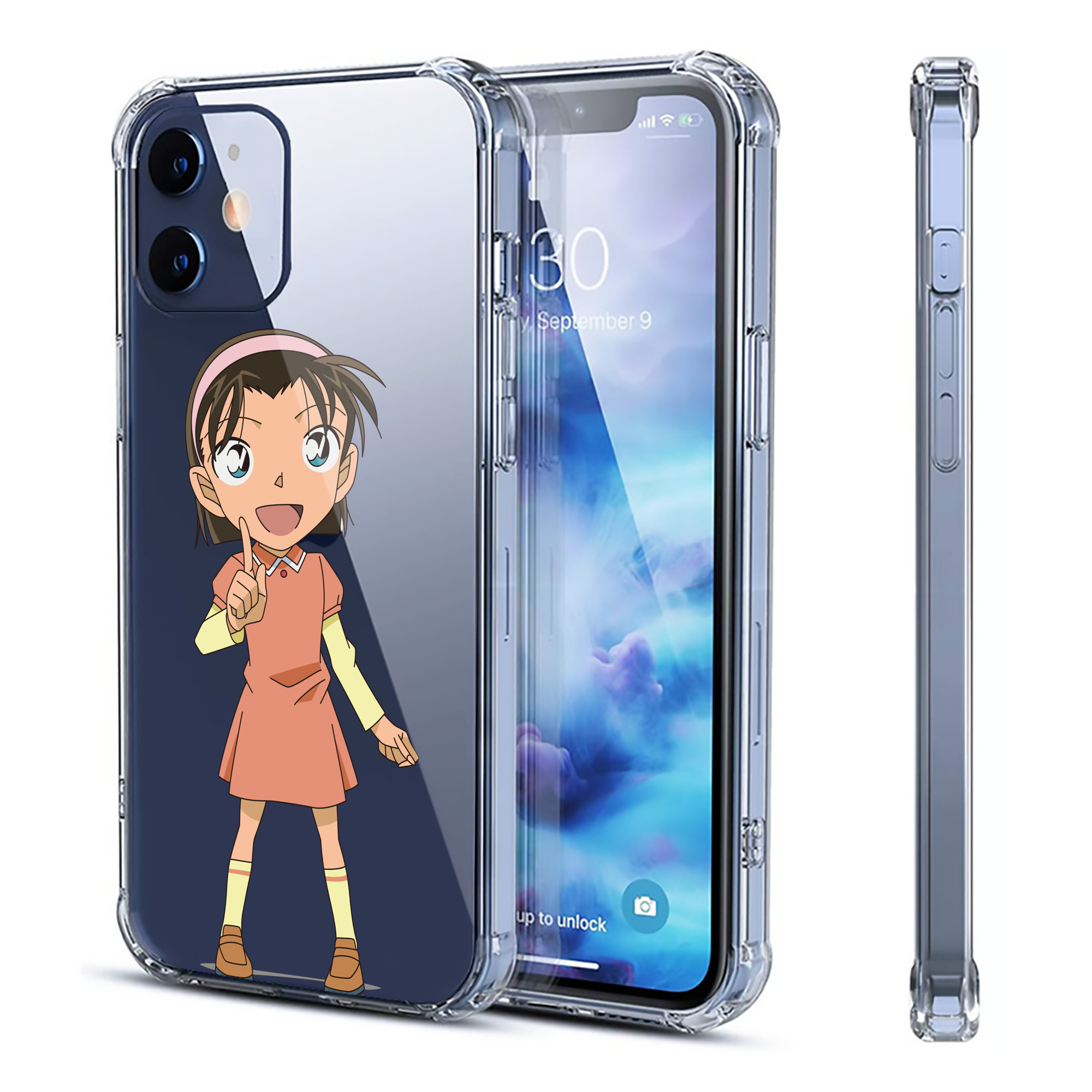 （画像用） 名探偵コナン 吉田 歩美 よしだ あゆみ Detective Conan my Yeager 【iPhone 12シリーズ対応】透明スマホケース（クリアソフトケース）